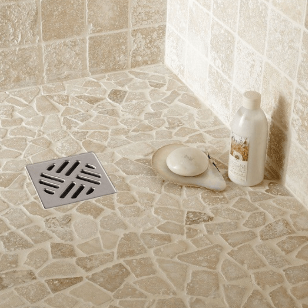 Paladien en travertin beige nuancé - Salle de bain - Mosaïque - Apex Pierre (2)