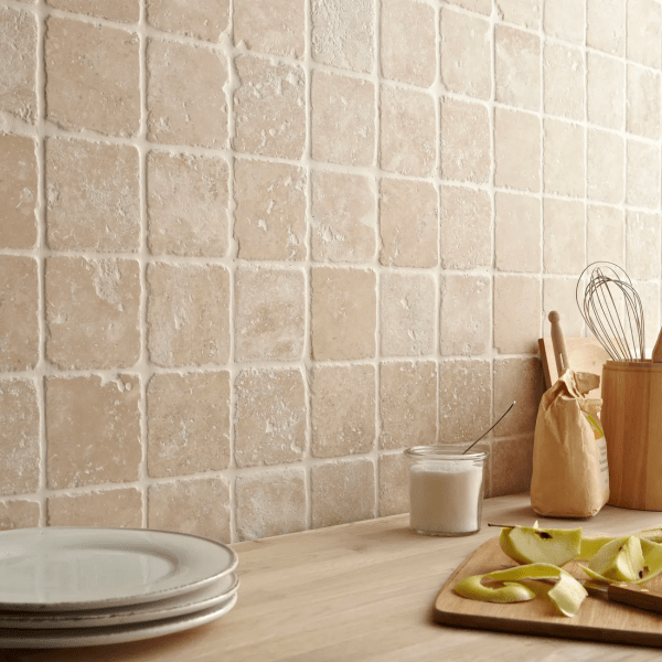 Travertin mosaïque 4,8x4,8 1er choix Nuancé - Vendu au m2 – Image 3