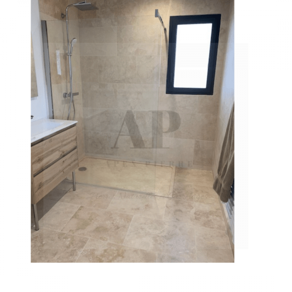 Travertin 40,6 x 61 X 1,2cm 1er choix Clair Nuancé - Vendu au m2 – Image 3