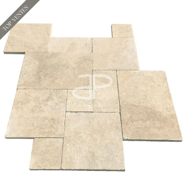 Travertin Opus 4 formats 3cm 1er choix clair Prémium - Vendu au m2