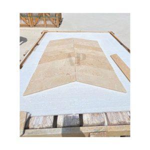 Travertin 1er choix beige clair en point de Hongrie – vendu au m2