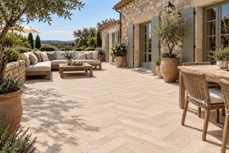 You are currently viewing Travertin point de Hongrie : sol pierre effet parquet avec Apex Pierre à Aix-en-Provence et dans les Bouches-du-Rhône ?